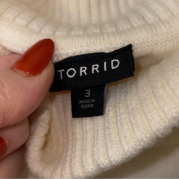NWT Torrid Pullover Off Shoulder Sweater Pristine size 3X 22/24 - Picture 4 of 6